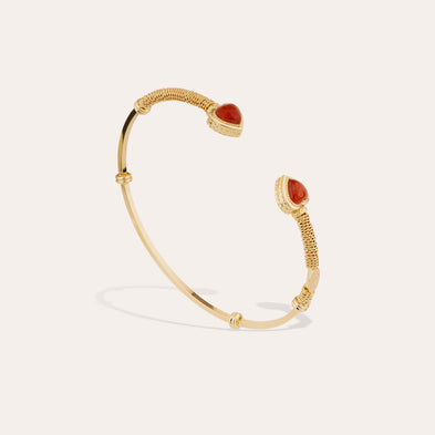 Pulsera rígida Duality Amore - Cornalina
