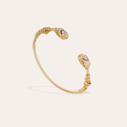 Bracelet Duality grand Scaramouche torsade émail doré
