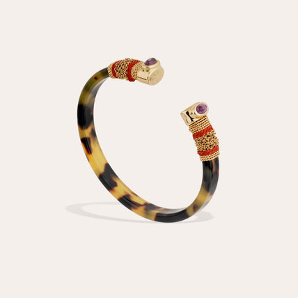 Pulsera Sarina Bis de acetato dorado - Negro