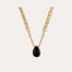 Collier Billy doré - Onyx noir