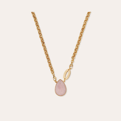 Collier Billy doré - Quartz rose