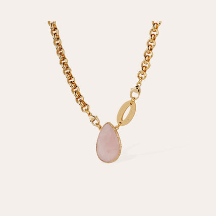 Collier Billy doré - Quartz rose