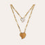 Mirage Scapular Necklace - Wood & White Mother-of-Pearl