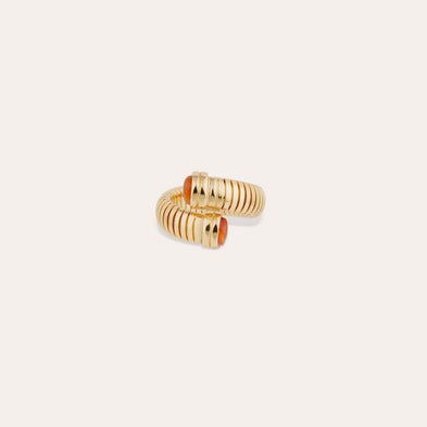 Anillo Antigone dorado - Cornalina