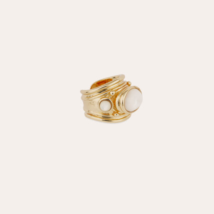 Bague Simone -  Nacre blanche