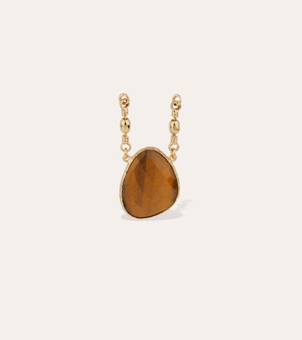 Pendentif Serti - Oeil de Tigre