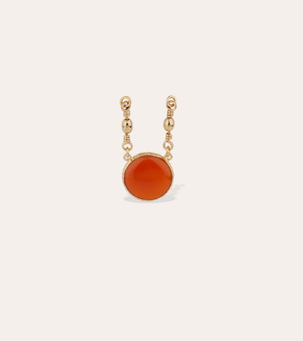 Pendentif Serti - Cornaline