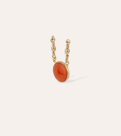 Pendentif Serti - Cornaline