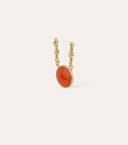 Pendentif Serti - Cornaline