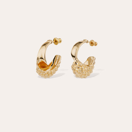 Pendientes Almara tipo aro « medium size » dorados 