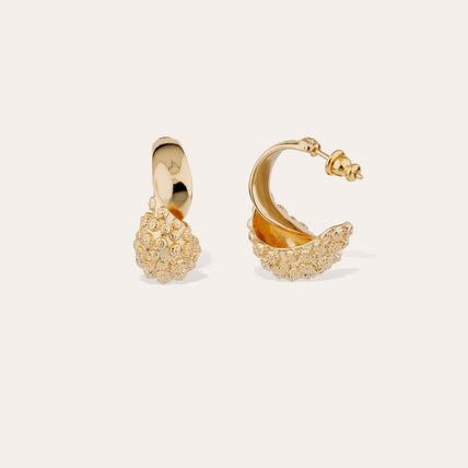 Pendientes Almara tipo aro « medium size » dorados 