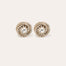 Boucles d'oreilles puce Atika strass dorées