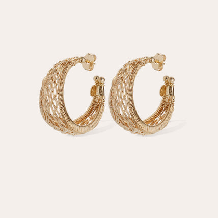 Boucles d'oreilles créoles Bakoly Filea dorées