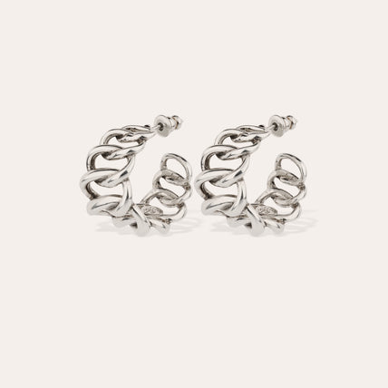 Pendientes de aro Bronx plateados