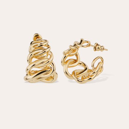 Pendientes Bronx tipo creole dorados
