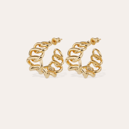 Pendientes Bronx tipo creole dorados