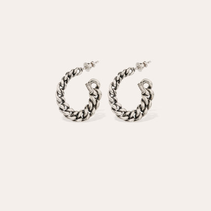 Pendientes de aro Bronxy plateados
