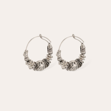 Boucles d'oreilles créoles Aloha mini argentées 