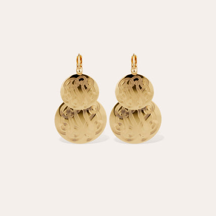Boucles d'oreilles Very Diva double petit modèle dorées