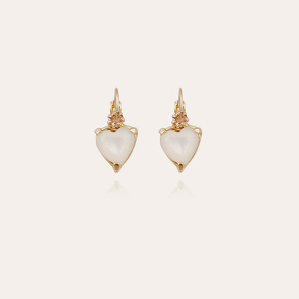 Pendientes Donguette de nácar dorados - Nácar blanco