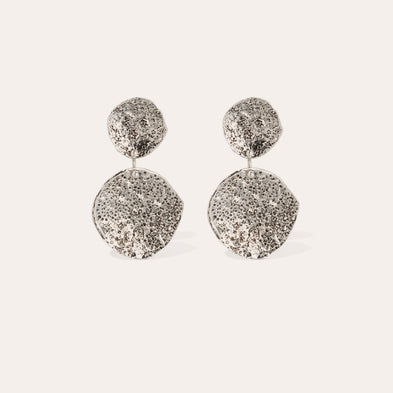 Boucles d'oreilles Eclipse grand modèle argentées