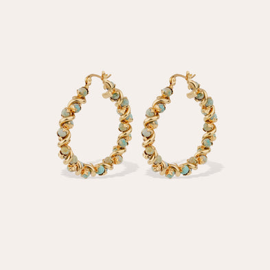Eurydice Gold Earrings - Turquoise