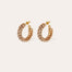 Boucles d'oreilles créoles Izilda strass mini dorées