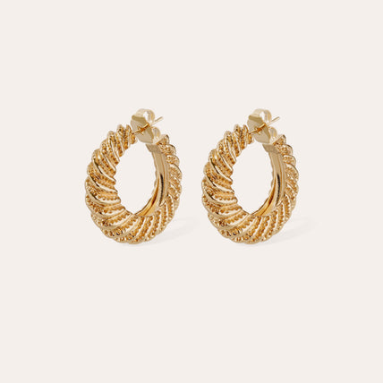 Boucles d'oreilles créoles Kontiki dorées