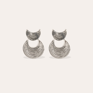 Boucles d'oreilles Luna Wave mini argentées
