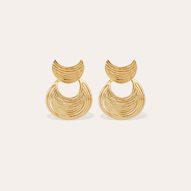 Boucles d'oreilles Luna Wave mini dorées