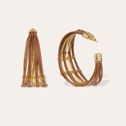Boucles d'oreilles créoles Malaka dorées - Osier