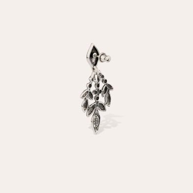 Olea Earrings small size , Silver-Plated