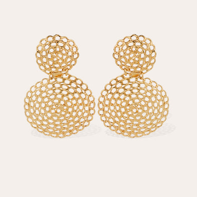 Boucles d'oreilles Onde Gourmette dorées