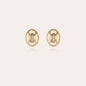 Boucles d'oreilles puces Cophea strass mini dorées