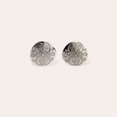 Boucles d'oreilles puces Diva petit modèle argentées