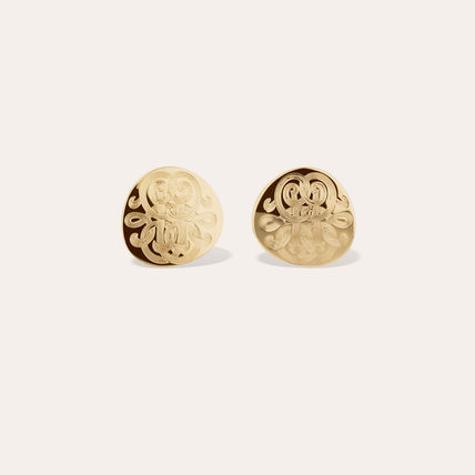 Boucles d'oreilles puces Diva petit modèle dorées