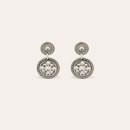 Silver Sequin Earrings