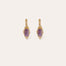 Boucles d'oreilles Serti Talisman dorées - Améthyste