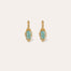 Boucles d'oreilles Serti Talisman  dorées - Amazonite