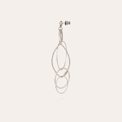 Boucles d'oreilles Torsade Multi petit modèle argentées