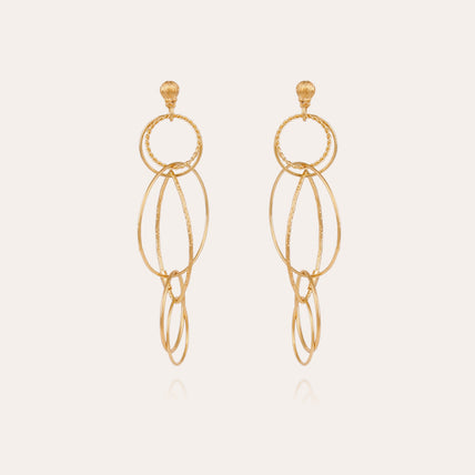 Boucles d'oreilles Torsade Multi petit modèle dorées