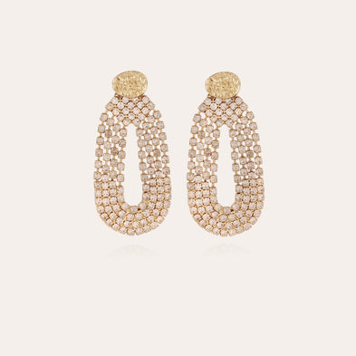 Pendientes Trevise con strass dorados