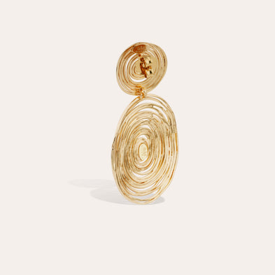 Boucles d'oreilles Wave grand modèle dorées