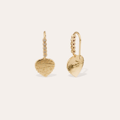 Boucles d'oreilles Yao Baby Love dorées 
