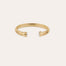 Bracelet jonc Antigone doré - Nacre blanche