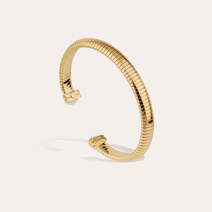 Bracelet jonc Antigone doré - Nacre blanche