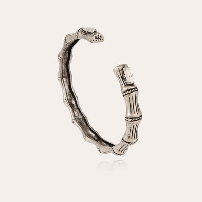 Bambou , Rhinestone Bangle Bracelet silver-plated