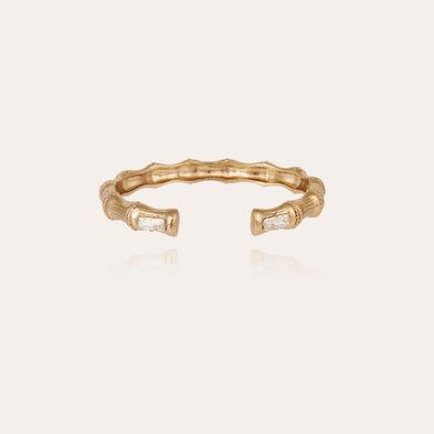 Bambou -Armband, vergoldeter Armreif