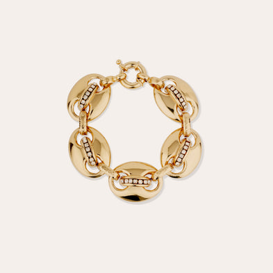 Bracelet Cophea strass mini doré