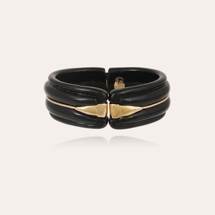 Bracelet Écume doré - Noir